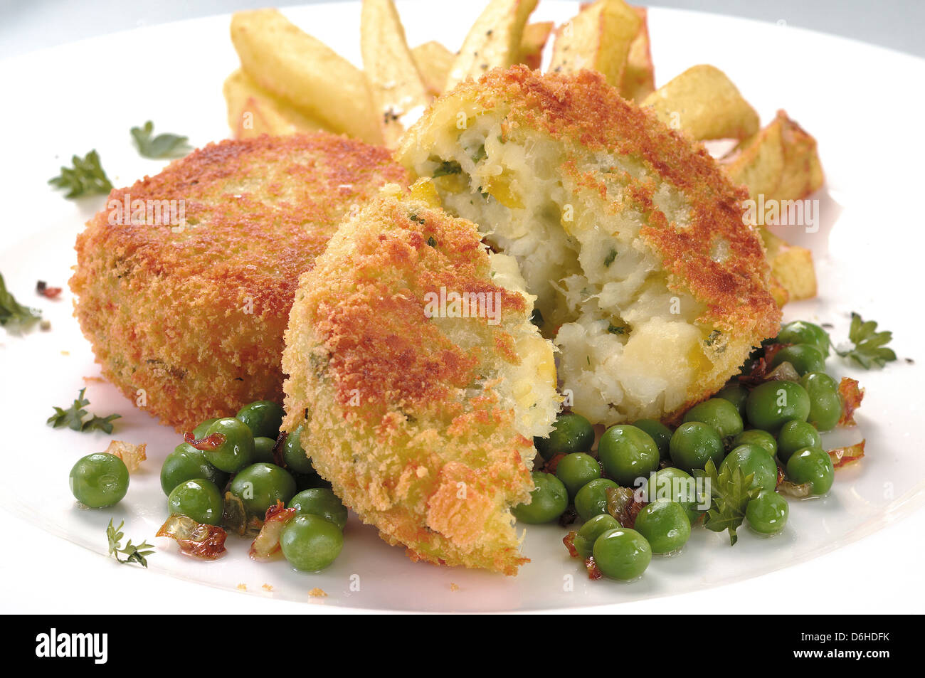 Croquettes de poisson Banque D'Images