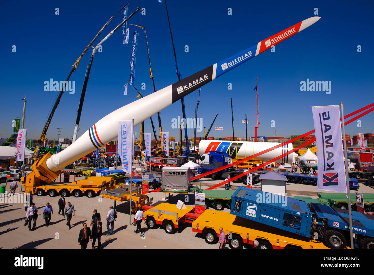 Le plus grand salon mondial de la construction de machines, intitulé BAUMA 2013, aura lieu du 15.-21. Avril 2013 à Munich, Allemagne Banque D'Images