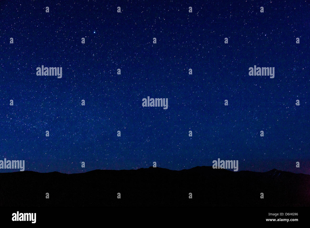 Ciel rempli d'étoiles Poncha Pass, Sawatch Range, Chaffee Comté, Colorado, USA Banque D'Images