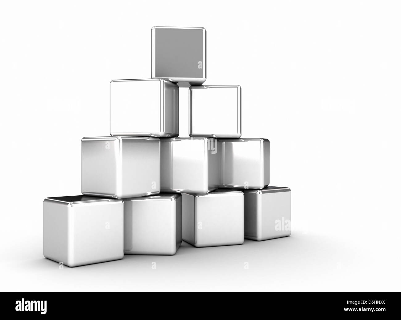 Blocs métalliques empilés Banque D'Images