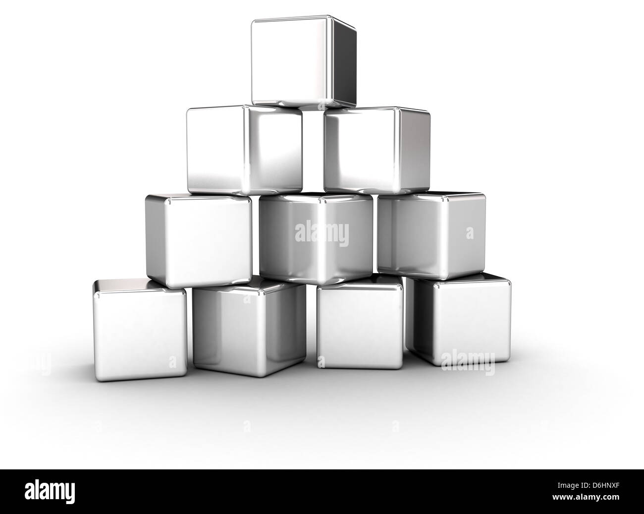 Pyramide de blocs de construction Banque D'Images