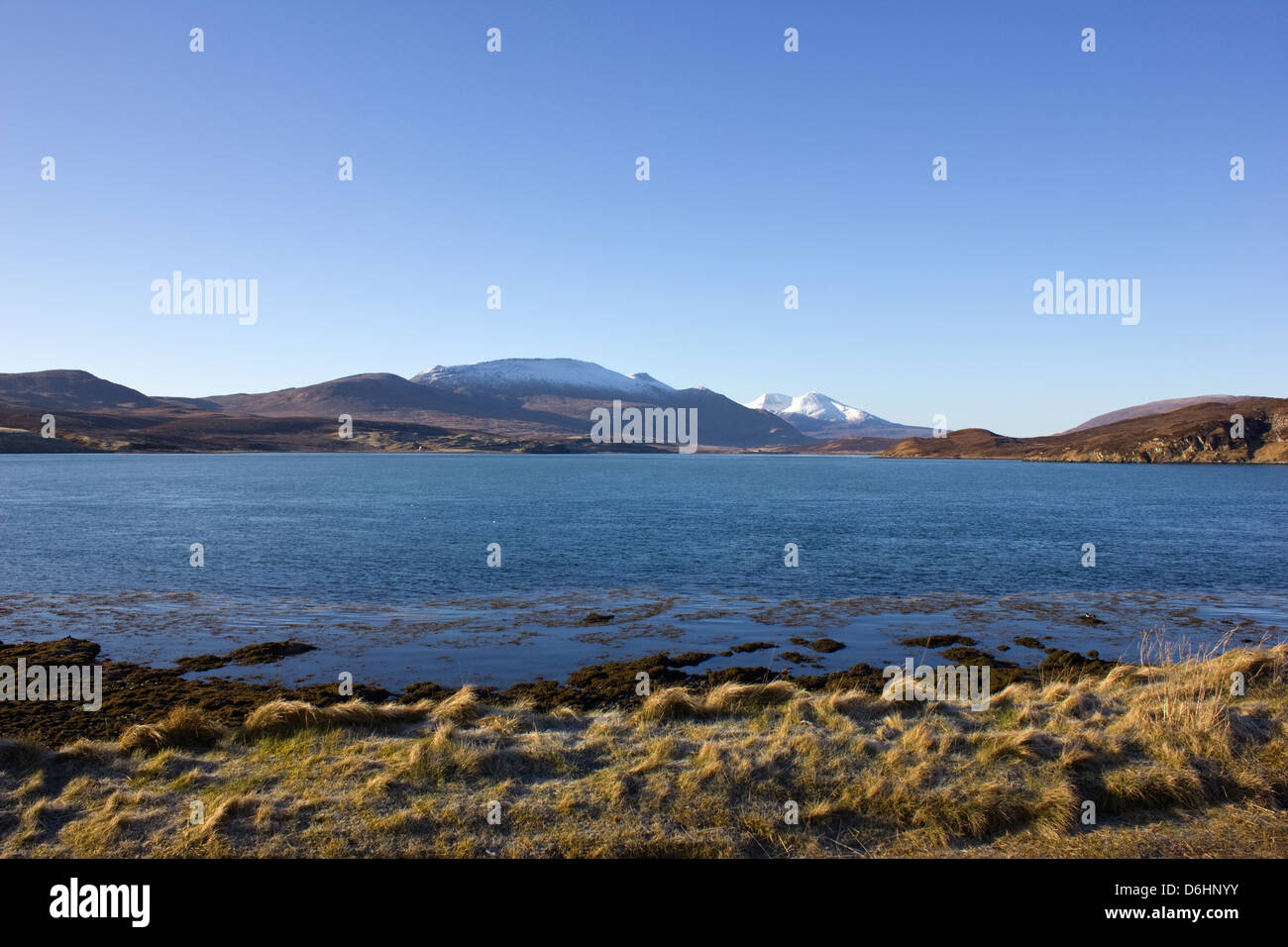 Kyle of Durness et Foinaven Banque D'Images