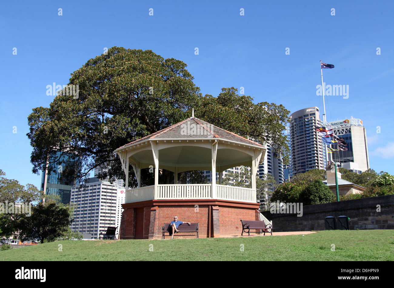 Le kiosque à l'Observatory Hill Park à Sydney Banque D'Images