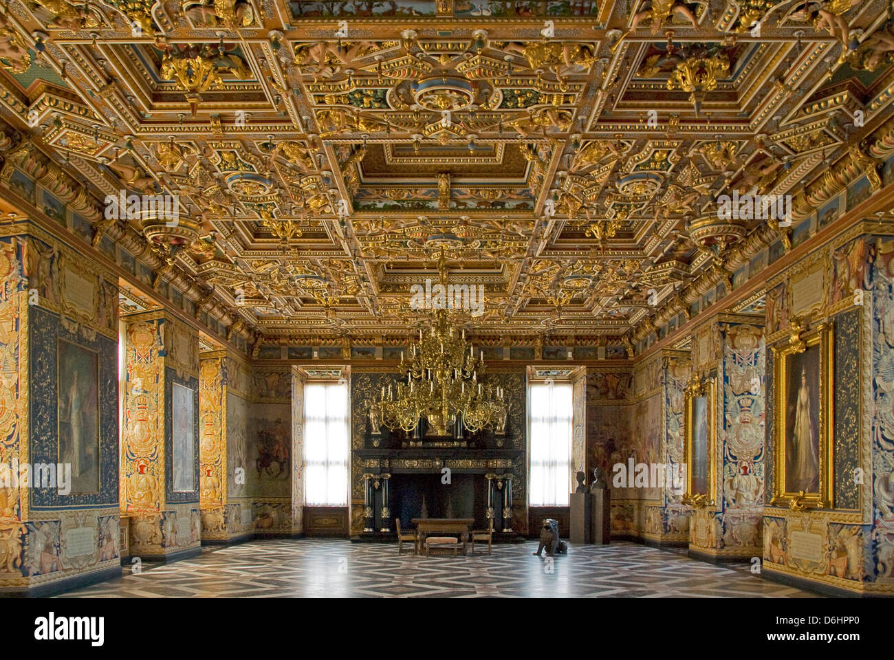 Ballroom à Hillerod, Frederiksborg, Danemark Banque D'Images