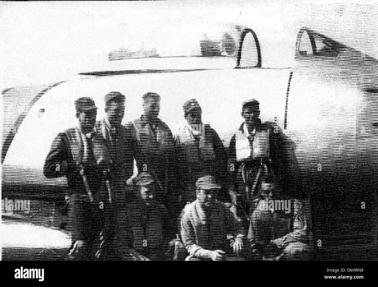 Harold Fischer, connu sous le nom d'ACE de 'Paper Tiger', était un pilote américain pendant la guerre de Corée. Il est reconnu pour son habileté au combat, en particulier dans les engagements contre des avions supérieurs. Banque D'Images