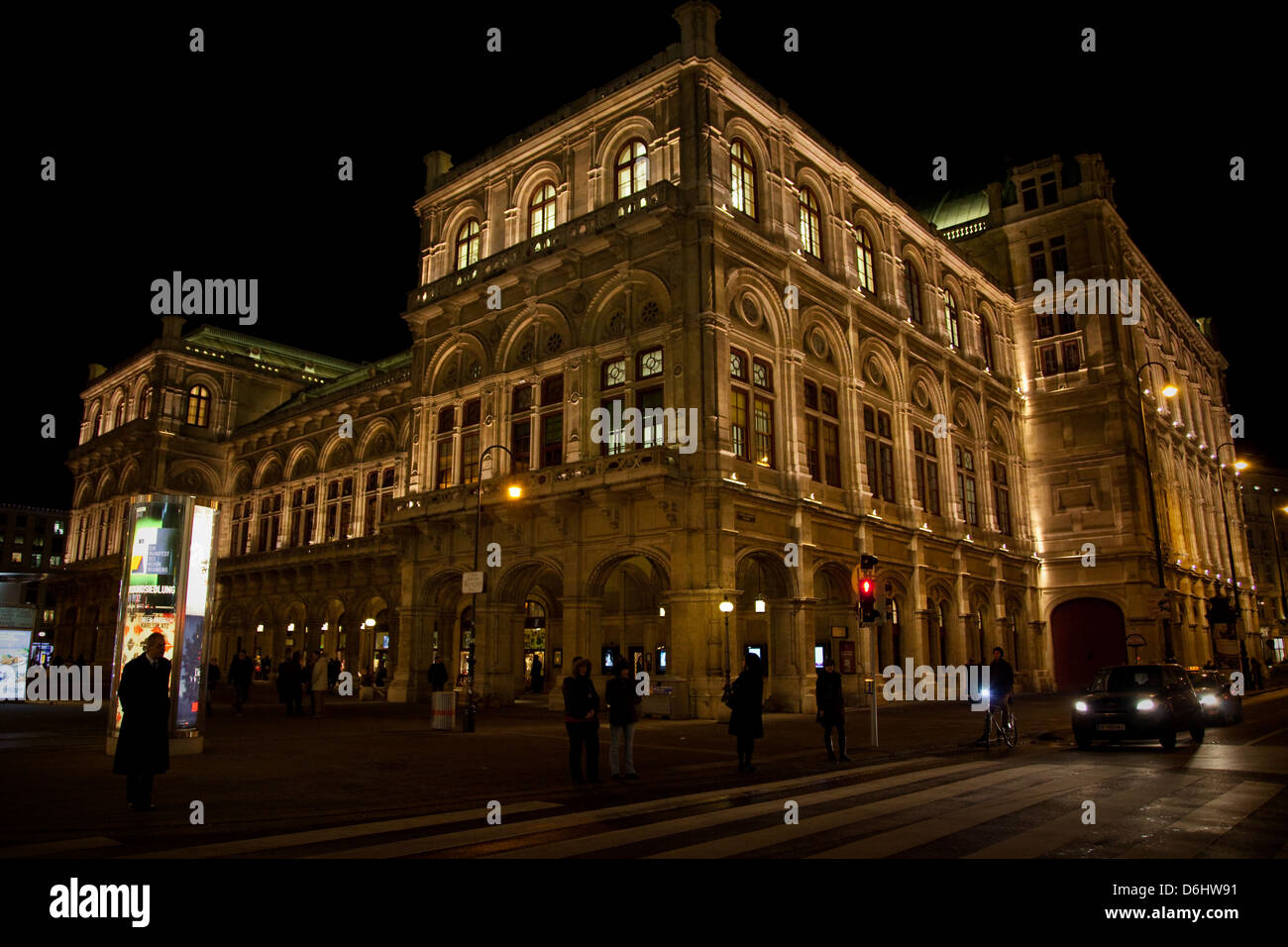 Nuit à l'Opéra de Vienne Banque D'Images