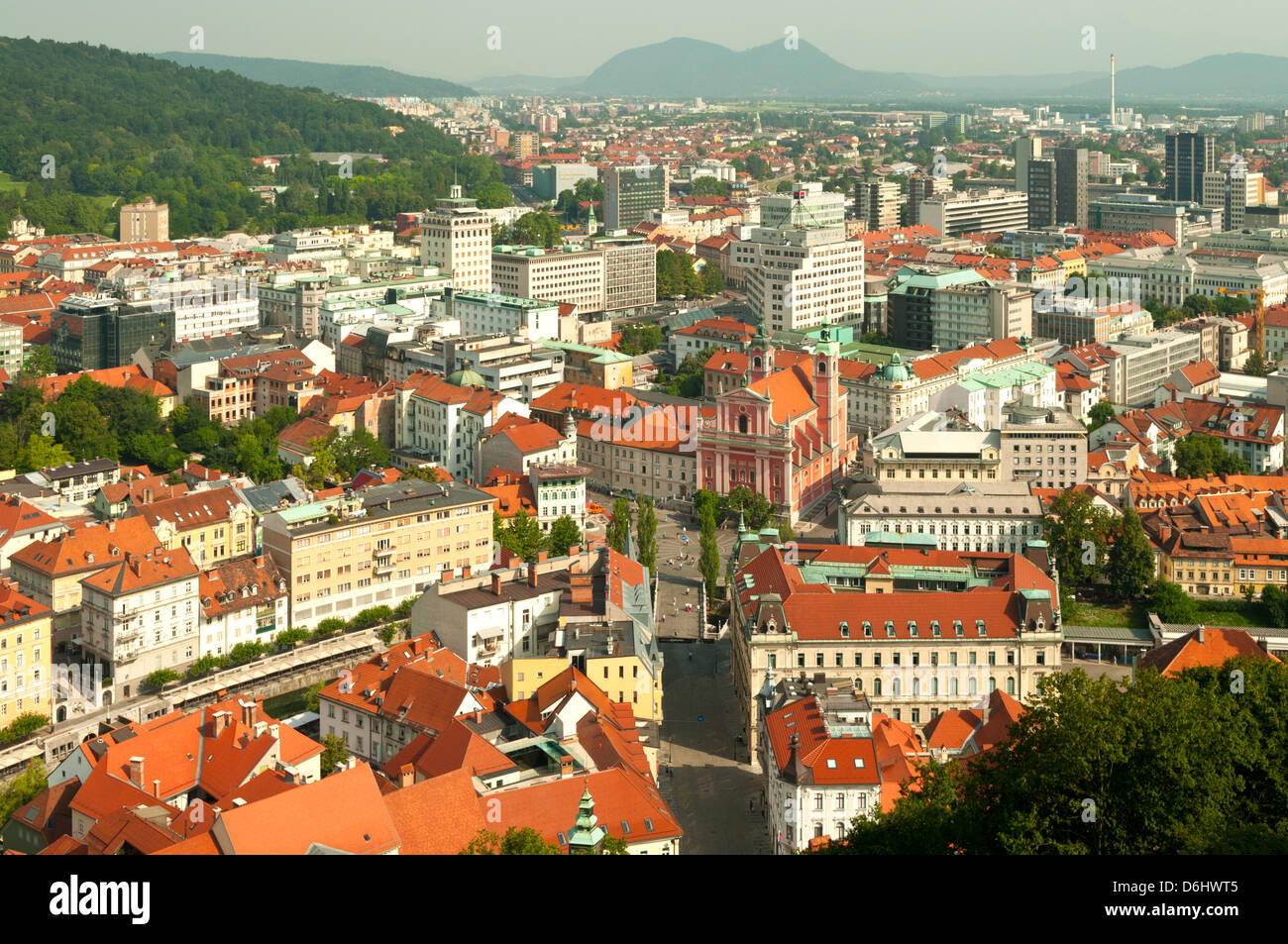 Ljubljana, Slovénie du Château Banque D'Images