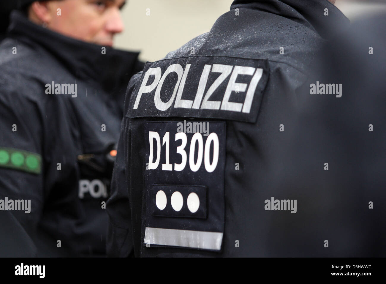 Berlin, Allemagne, le déploiement de la police dans l'expulsion des camps occupent sur la plage de presse fédéral Banque D'Images