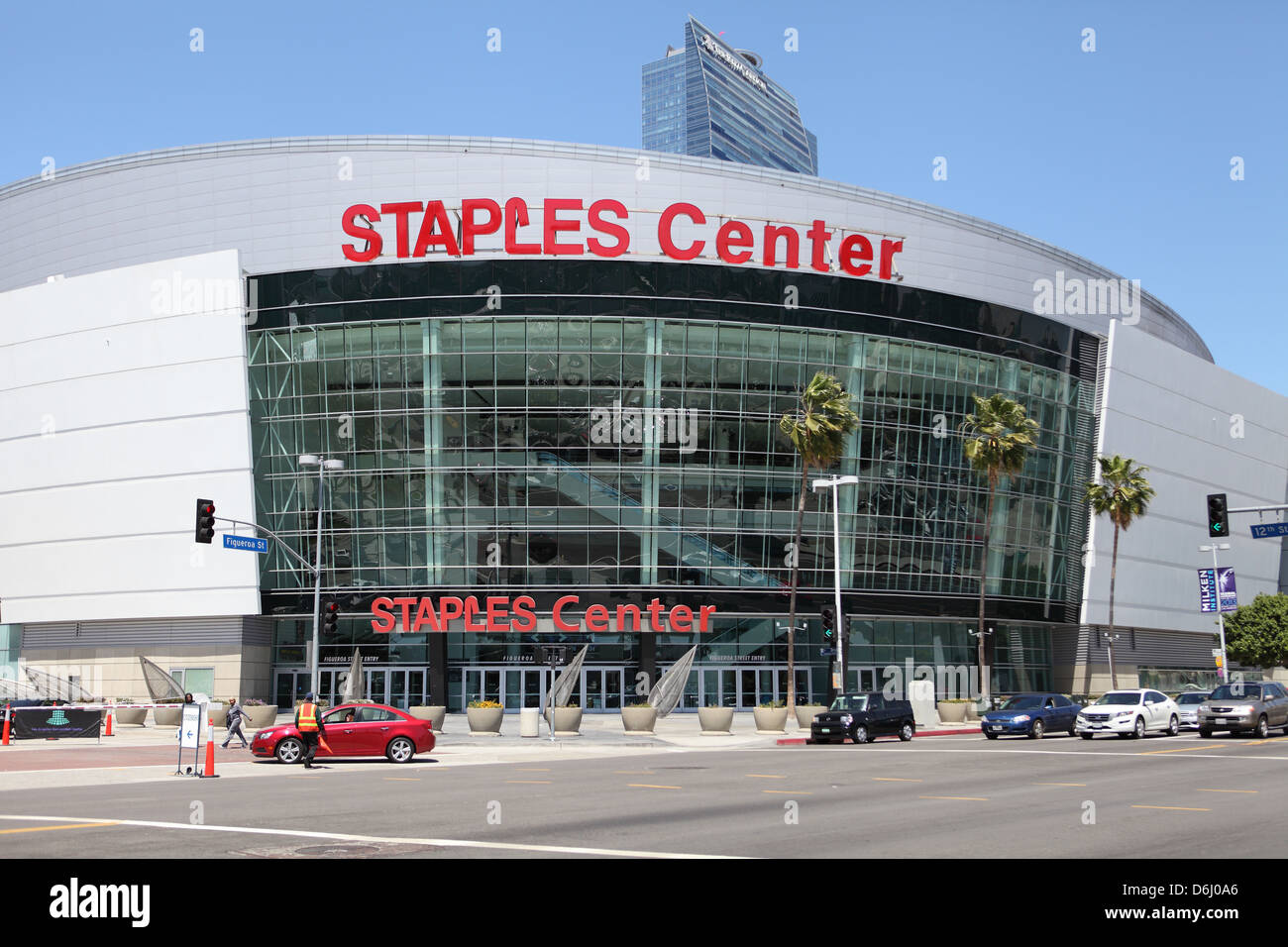 LOS ANGELES, CALIFORNIE, USA - 16 avril 2013 - Le Staples Center dans le centre-ville de Los Angeles le 16 avril 2013. Banque D'Images