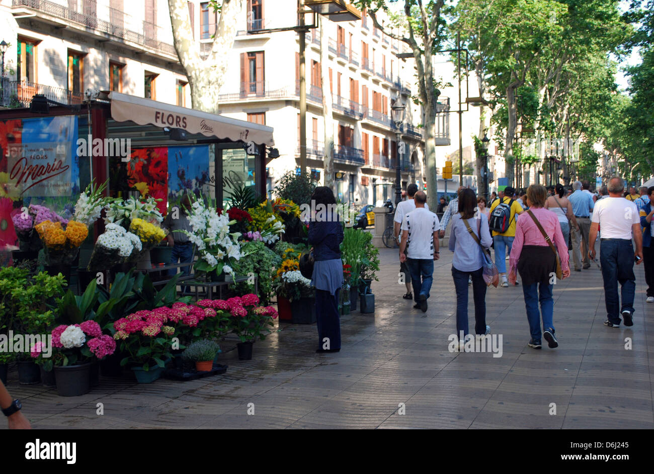 La Rambla, Barcelone, Espagne Banque D'Images