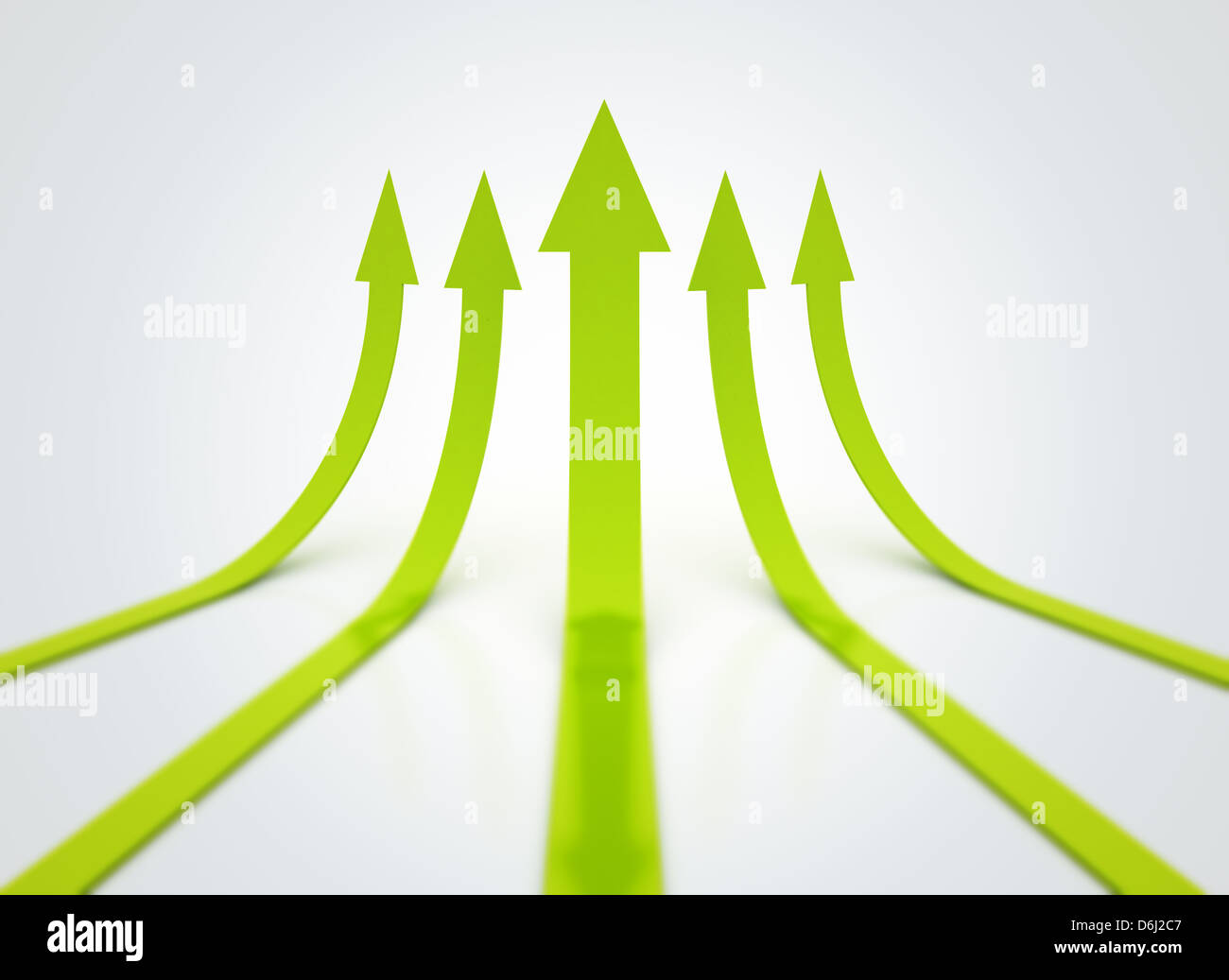 Flèches vertes à la hausse. Grande résolution image Banque D'Images