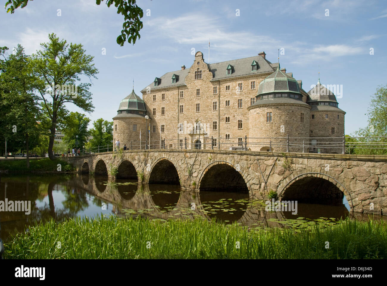 Fente d'Orebro (château), Örebro, Suède Banque D'Images