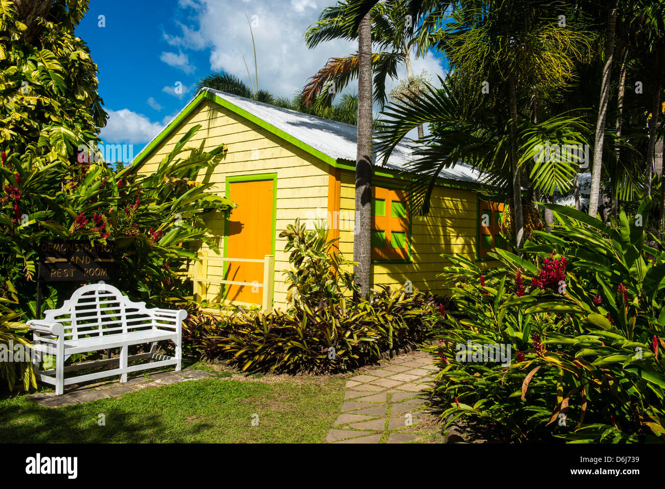 Romney Manor à Saint-kitts, Saint Kitts et Nevis, Iles sous le vent, Antilles, Caraïbes, Amérique Centrale Banque D'Images