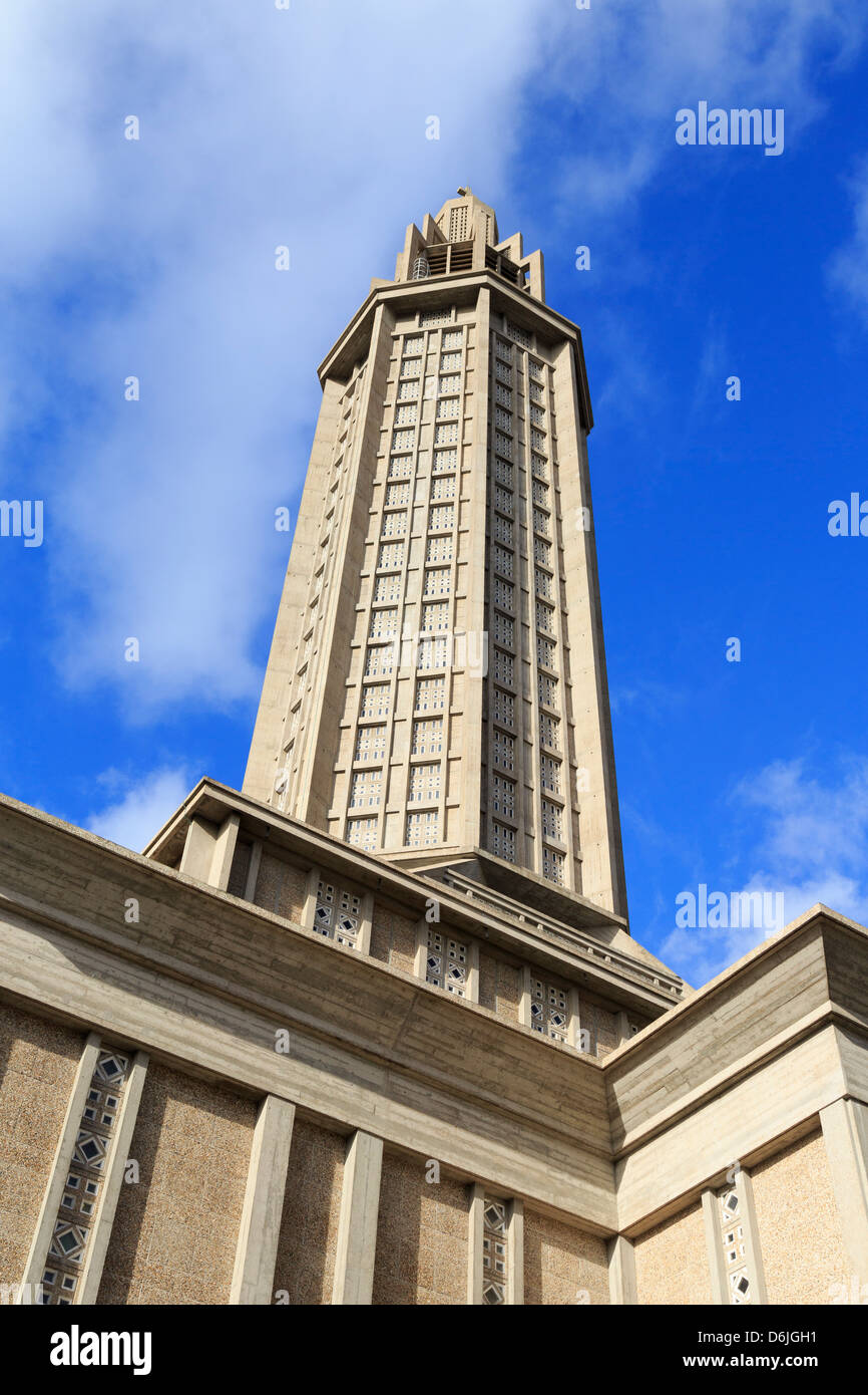 L'église de saint Joseph, Le Havre, Normandie, France, Europe Banque D'Images