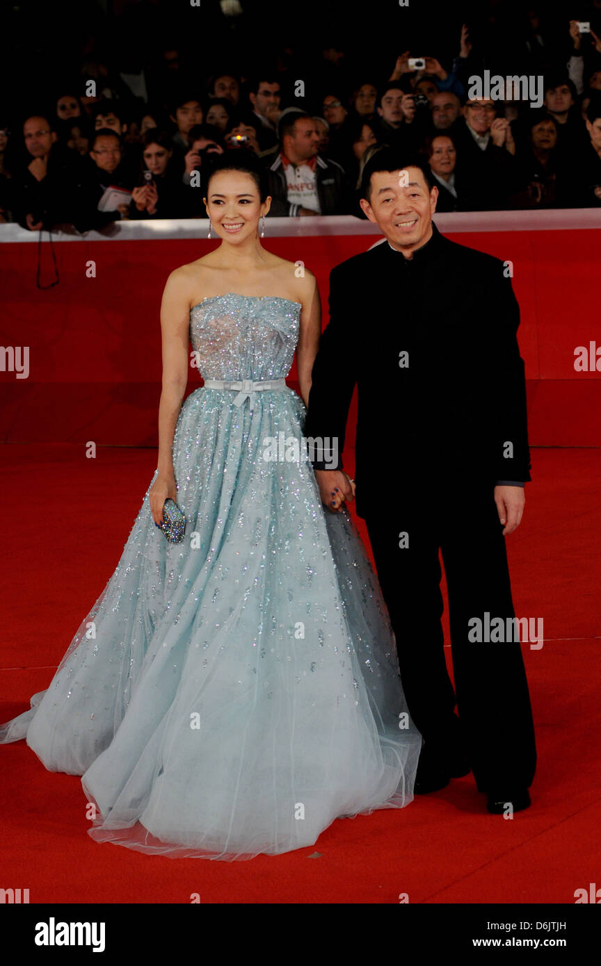 Zhang Ziyi et directeur GU Changwei 6e International Rome Film Festival - l'amour de la vie - Premiere Rome, Italie - 02.11.11 Banque D'Images