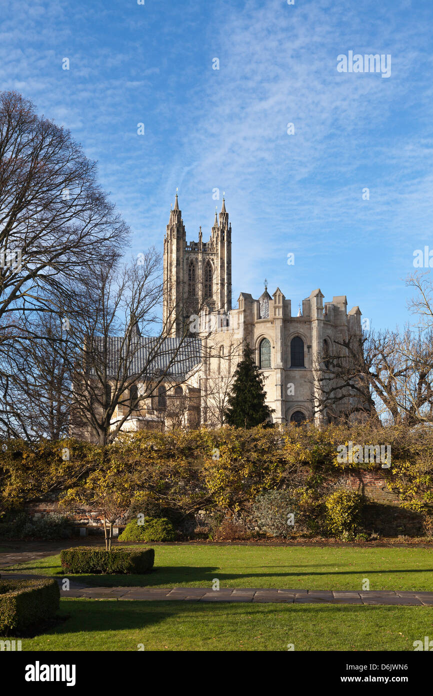 La Cathédrale de Canterbury, Site du patrimoine mondial de l'UNESCO, Canterbury, Kent, Angleterre, Royaume-Uni, Europe Banque D'Images