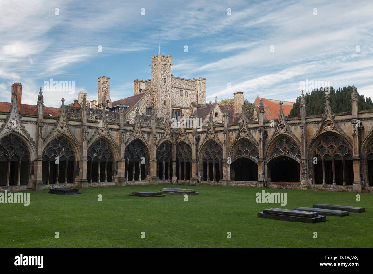 La Cathédrale de Canterbury, Site du patrimoine mondial de l'UNESCO, Canterbury, Kent, Angleterre, Royaume-Uni, Europe Banque D'Images