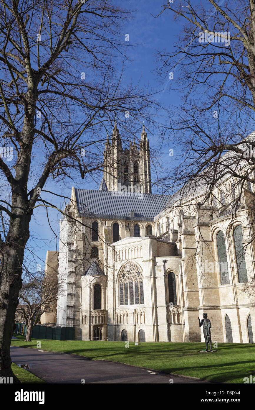 La Cathédrale de Canterbury, Site du patrimoine mondial de l'UNESCO, Canterbury, Kent, Angleterre, Royaume-Uni, Europe Banque D'Images