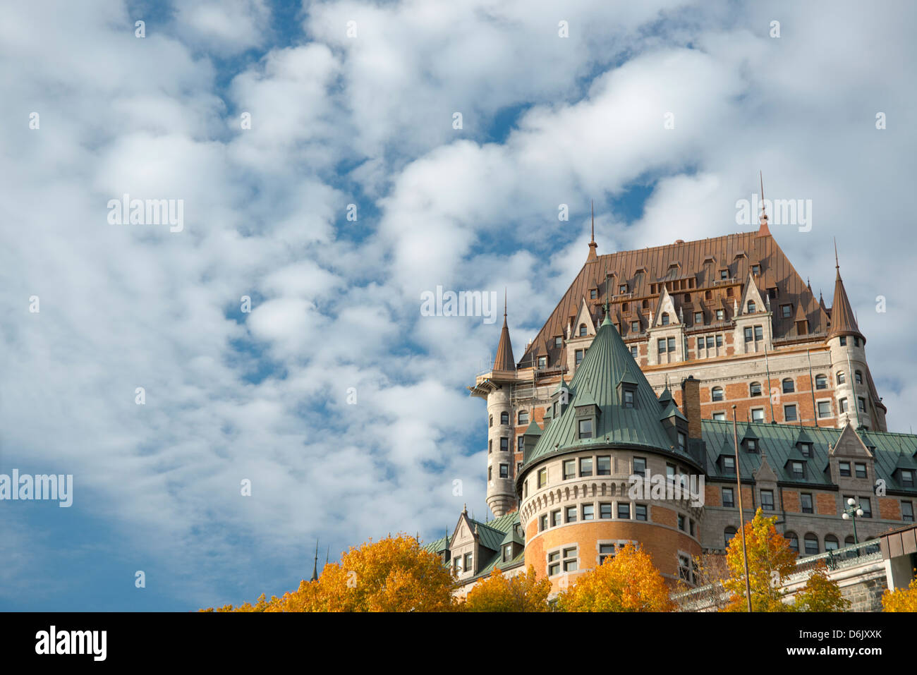 Une vue sur le Château Frontenac, Québec, Québec, Canada, Amérique du Nord Banque D'Images