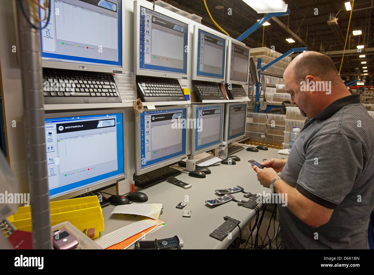 Recyclage de téléphone cellulaire Banque D'Images