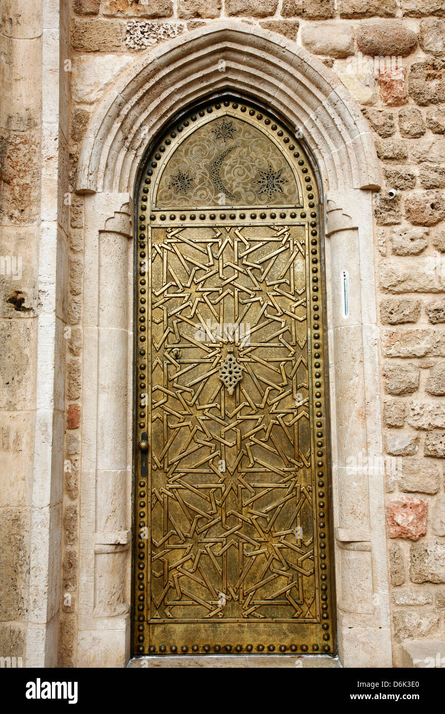 Détail de la porte à la vieille ville de Jaffa, Tel Aviv, Israël, Moyen Orient Banque D'Images