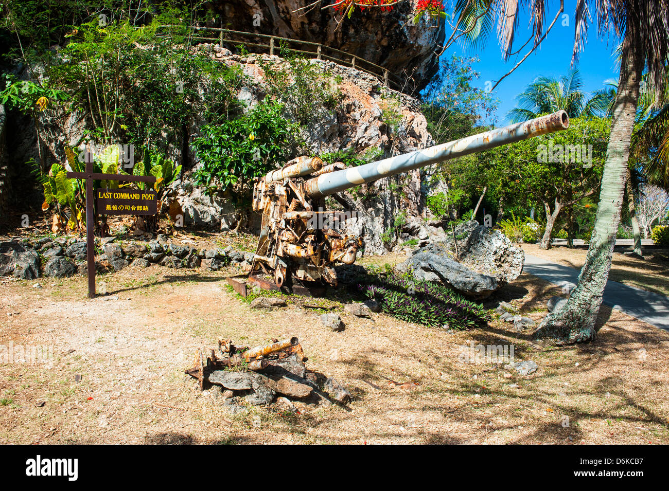 Poste de commandement japonais à partir de la dernière guerre mondiale, Saipan, Mariannes du Nord, Centre du Pacifique, Pacifique Banque D'Images Poste de commandement japonais à partir de la dernière guerre mondiale, Saipan, Mariannes du Nord, Centre du Pacifique, Pacifique Banque D'Images