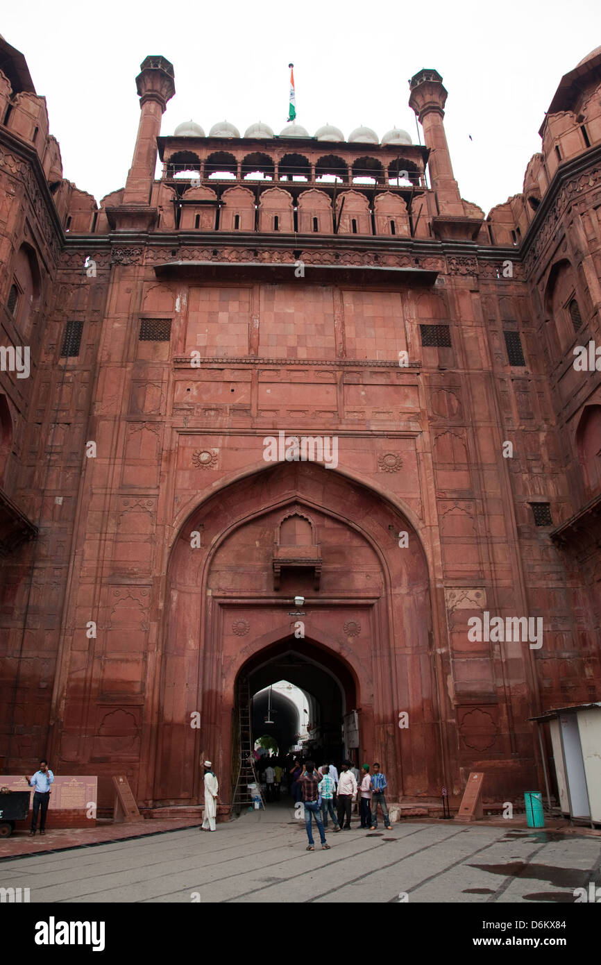 Fort Rouge, Old Delhi, Inde Banque D'Images