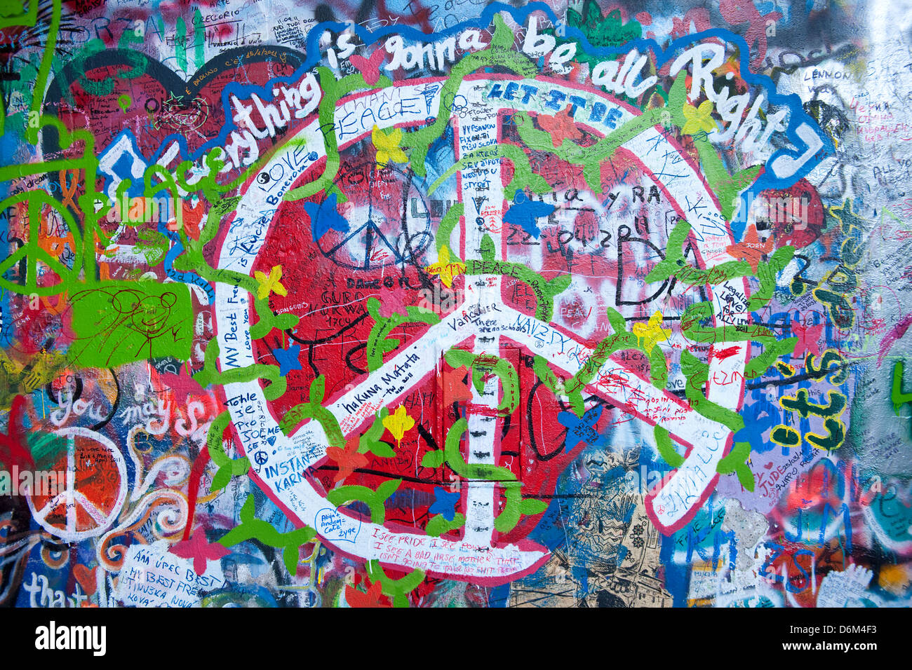 John Lennon Wall, Prague Banque D'Images