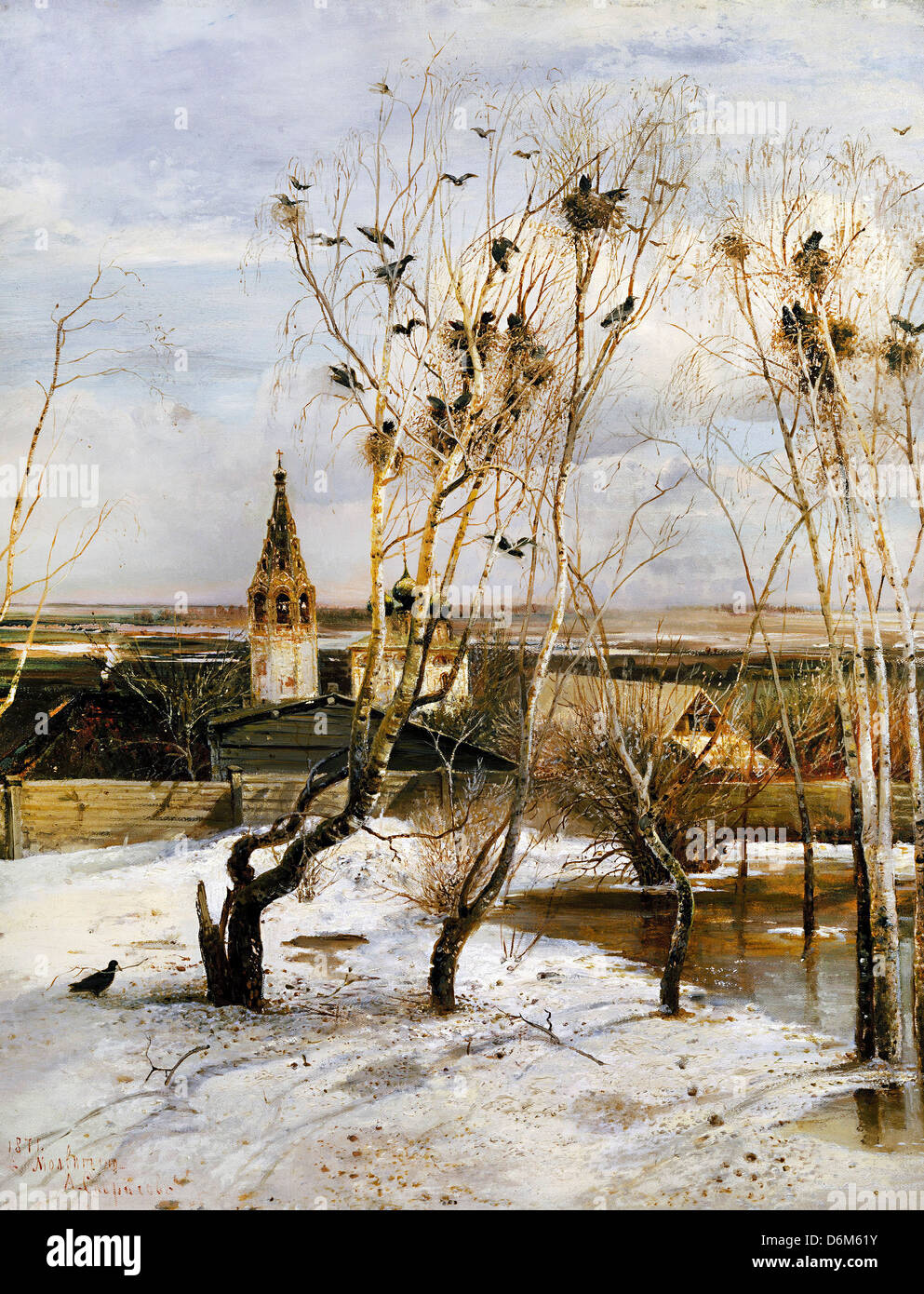 Alexeï Savrassov, Freux sont retournés 1871 Huile sur toile. Galerie Tretiakov, Moscou, Russie Banque D'Images