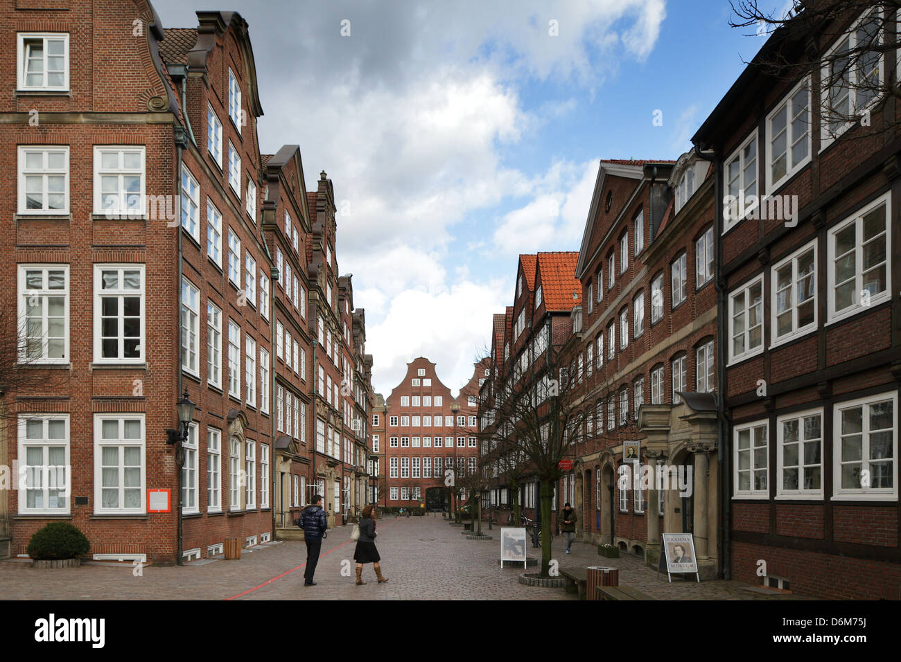 Hambourg, Allemagne, résidence historique à la Peter Street Banque D'Images