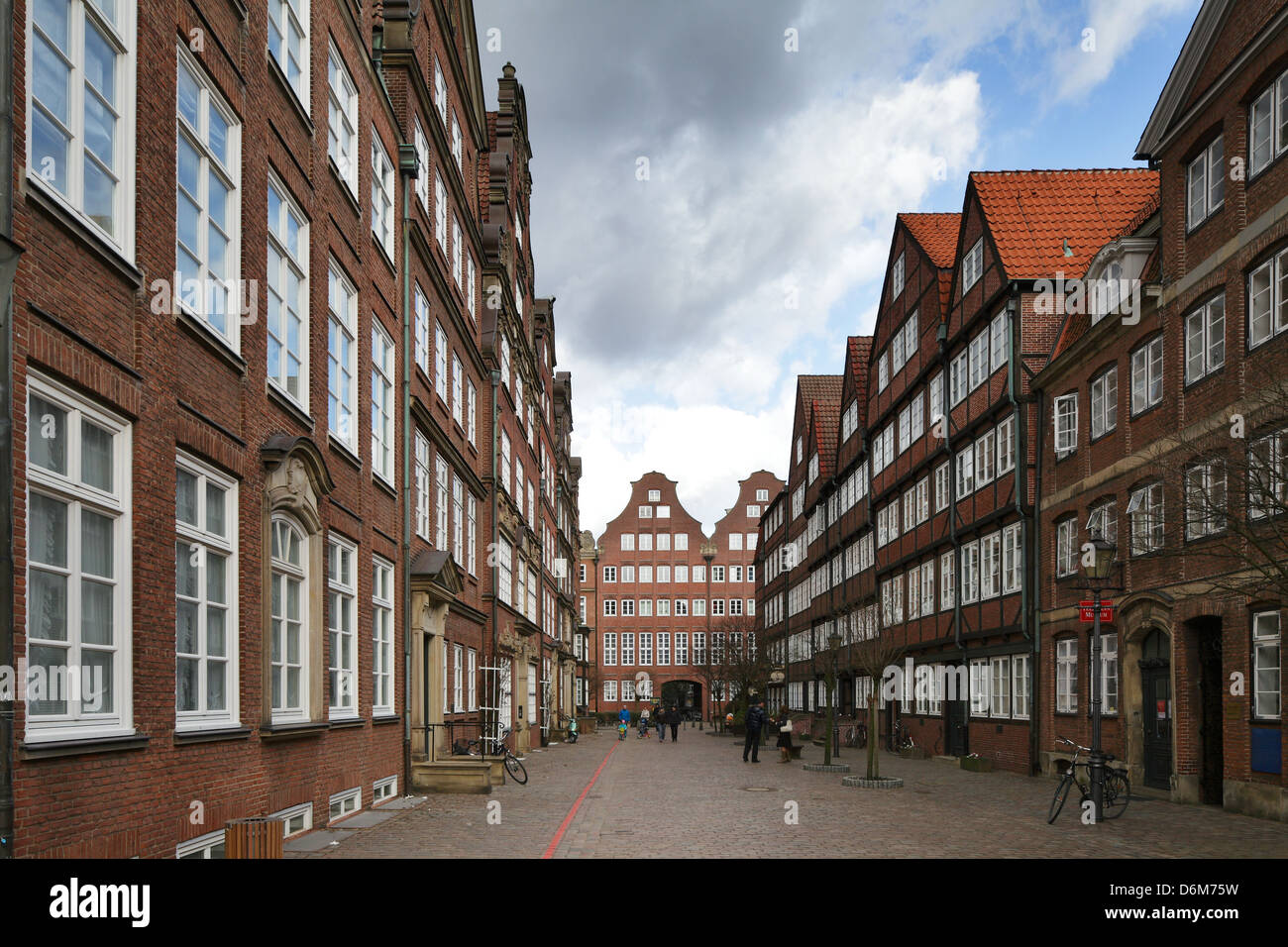 Hambourg, Allemagne, résidence historique à la Peter Street Banque D'Images