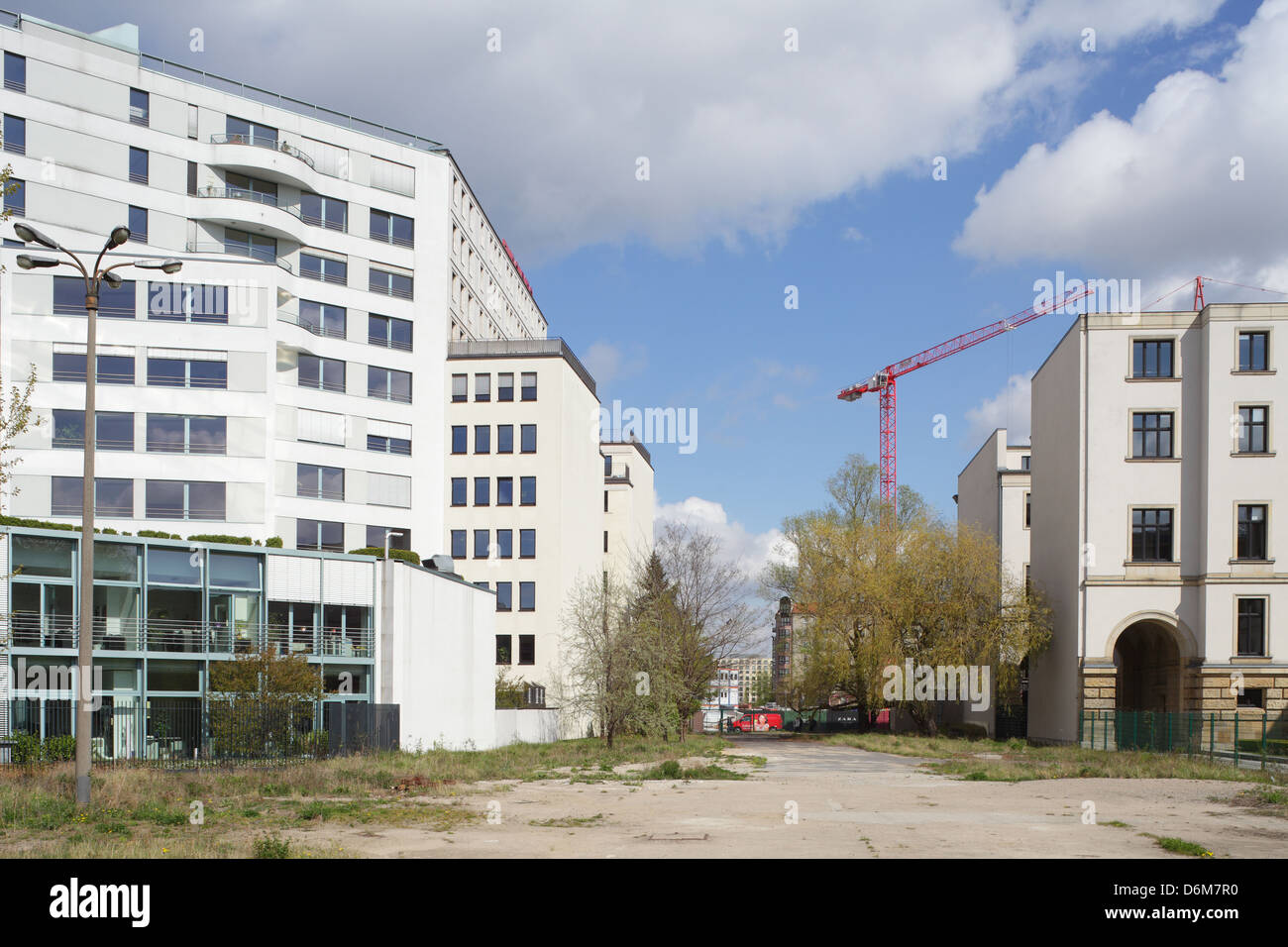 Berlin, Allemagne, terrain vague à l'arrière de la Leipziger Platz Banque D'Images