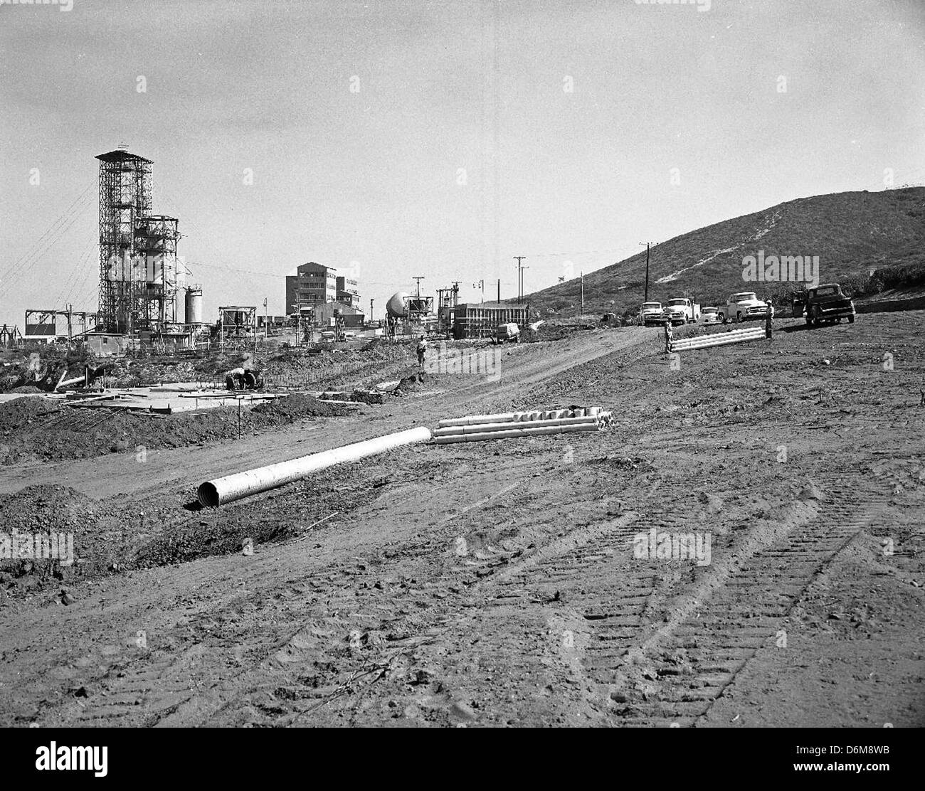 Point Loma a servi de site d'essai critique pour diverses technologies aérospatiales et de l'équipement militaire. La construction et les essais effectués ici ont joué un rôle important dans le développement des systèmes de vol. Banque D'Images