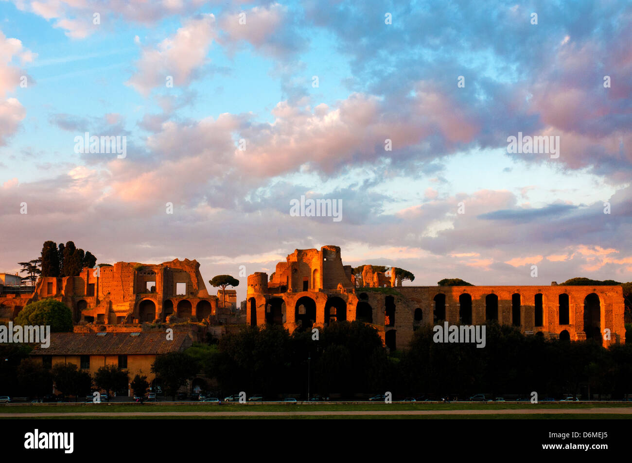Ruines de la Domus Augustana sur le Mont Palatin, Rome, Italie Banque D'Images