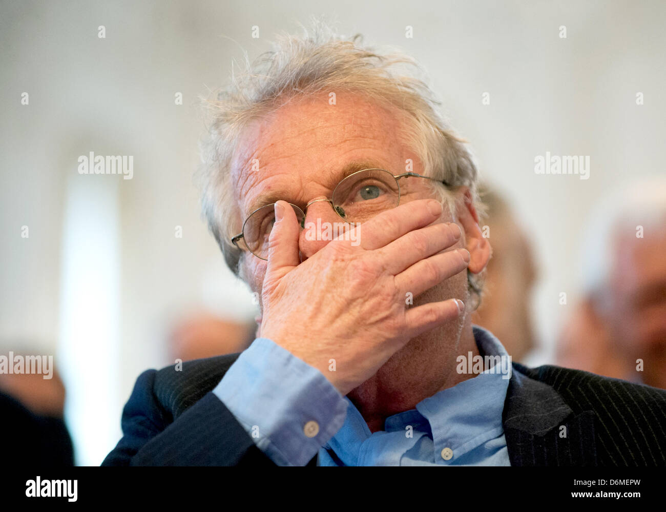 Daniel Cohn-Bendit, homme politique de l'UE des Verts et de publiciste, avant la remise des prix du prix Theodor Heuss au Nouveau Palais à Stuttgart, Allemagne, 20 avril 2013. La fondation Theodor Heuss honoré l'homme politique de l'Union européenne controversée Cohn-Bendit pour ses mérites à la démocratie. Photo : MARIJAN MURAT Banque D'Images