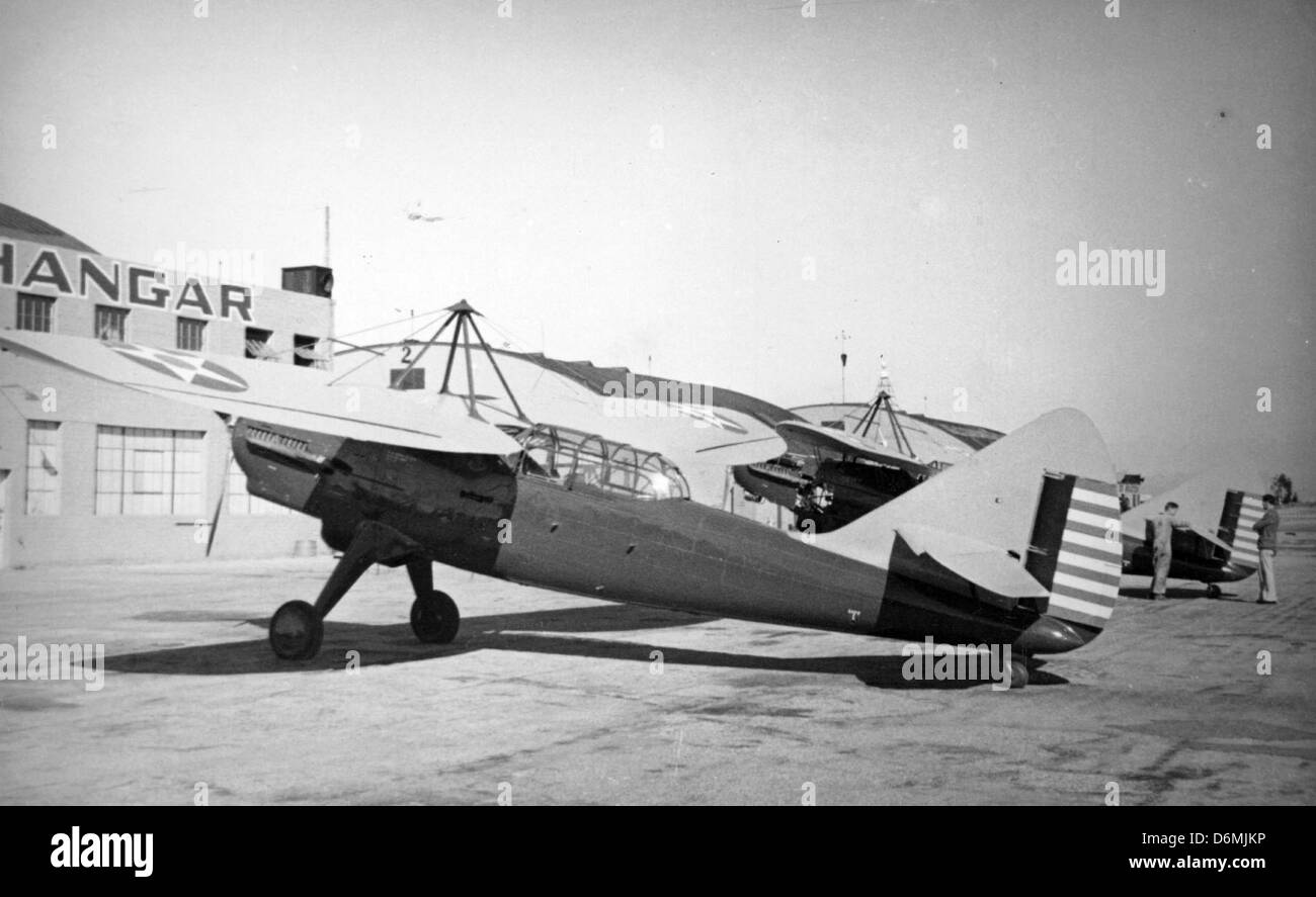 Le Douglas O-43, qui fait partie de la collection Robert Mitchell, est un avion historique utilisé par l'US Army Air corps dans les années 1930 Il illustre les premières conceptions d'avions de reconnaissance. Banque D'Images