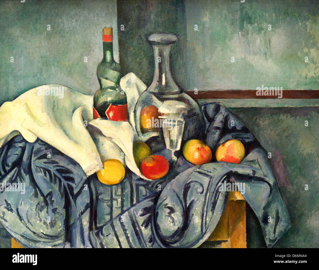 La bouteille de menthe poivrée par Paul Cezanne Banque D'Images