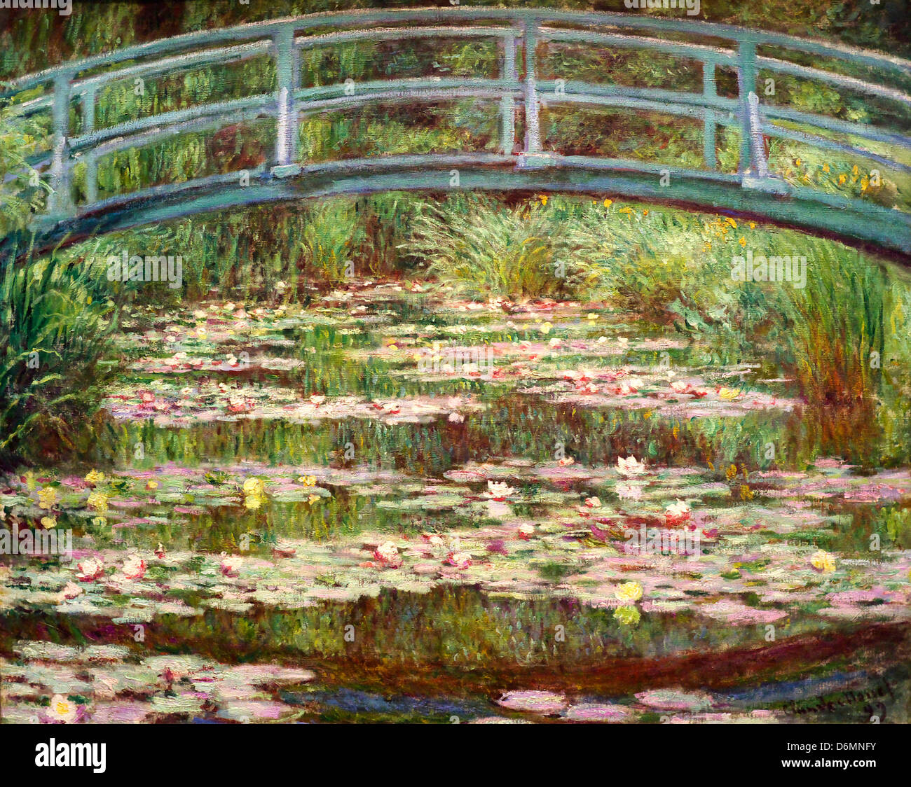 Le pont japonais de Claude Monet Banque D'Images