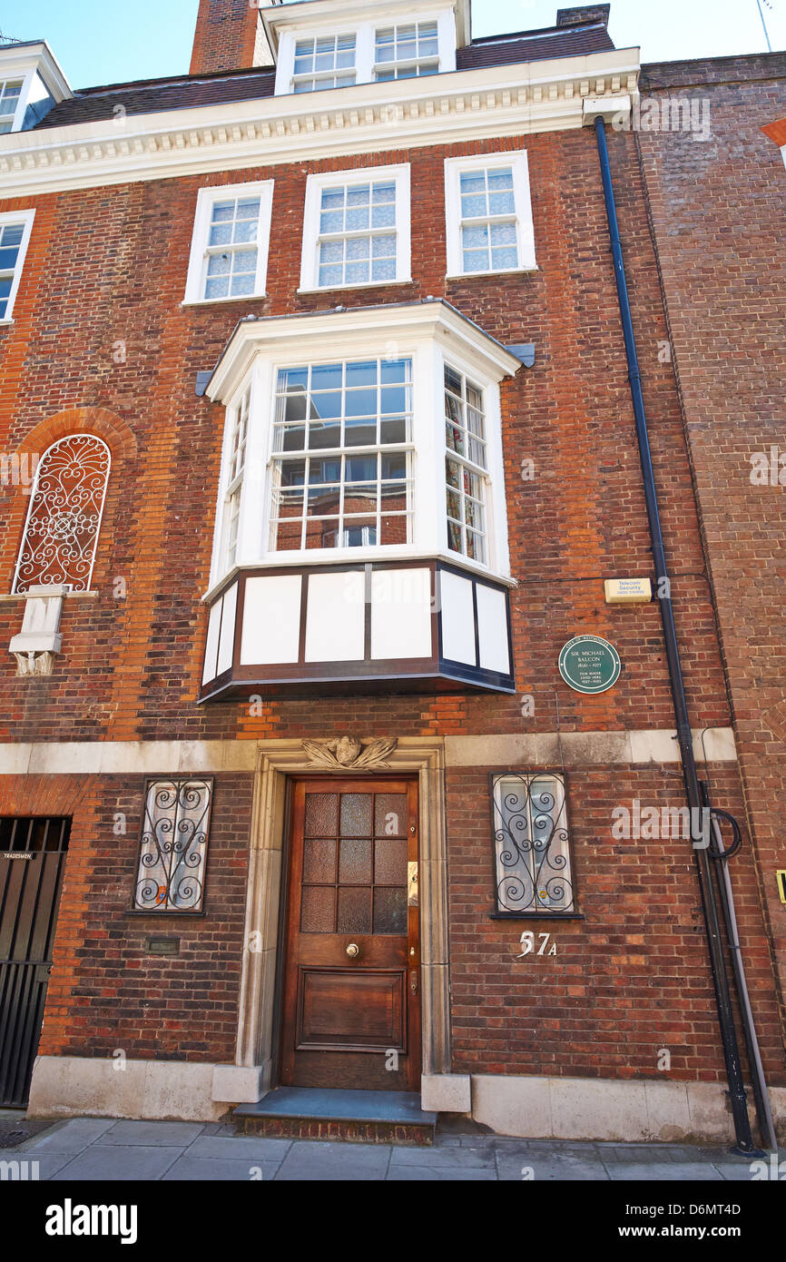 Ancienne demeure de sir Michael Balcon un film maker Tufton Street Westminster London UK Banque D'Images