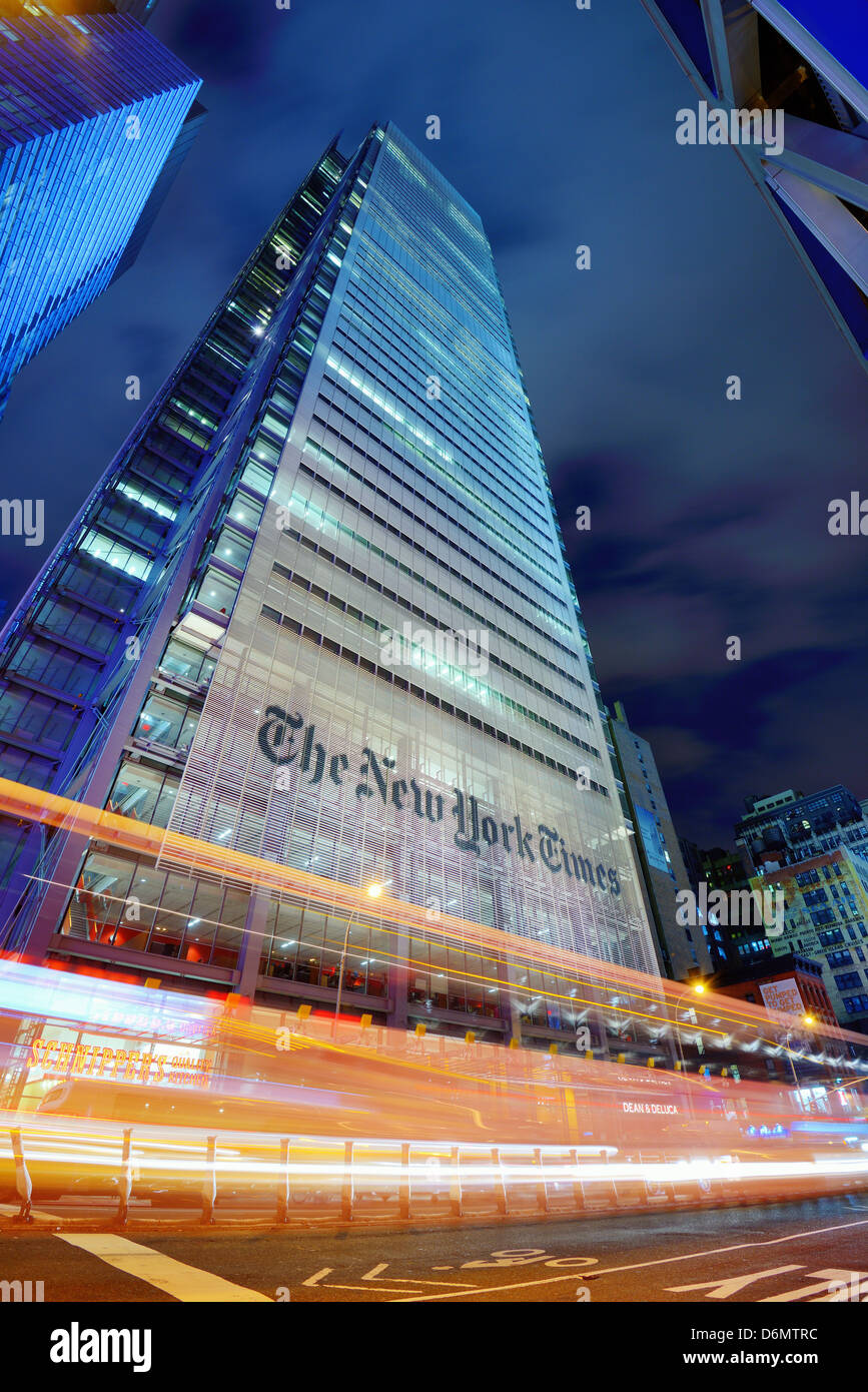 Le New York Times Building à New York City Banque D'Images