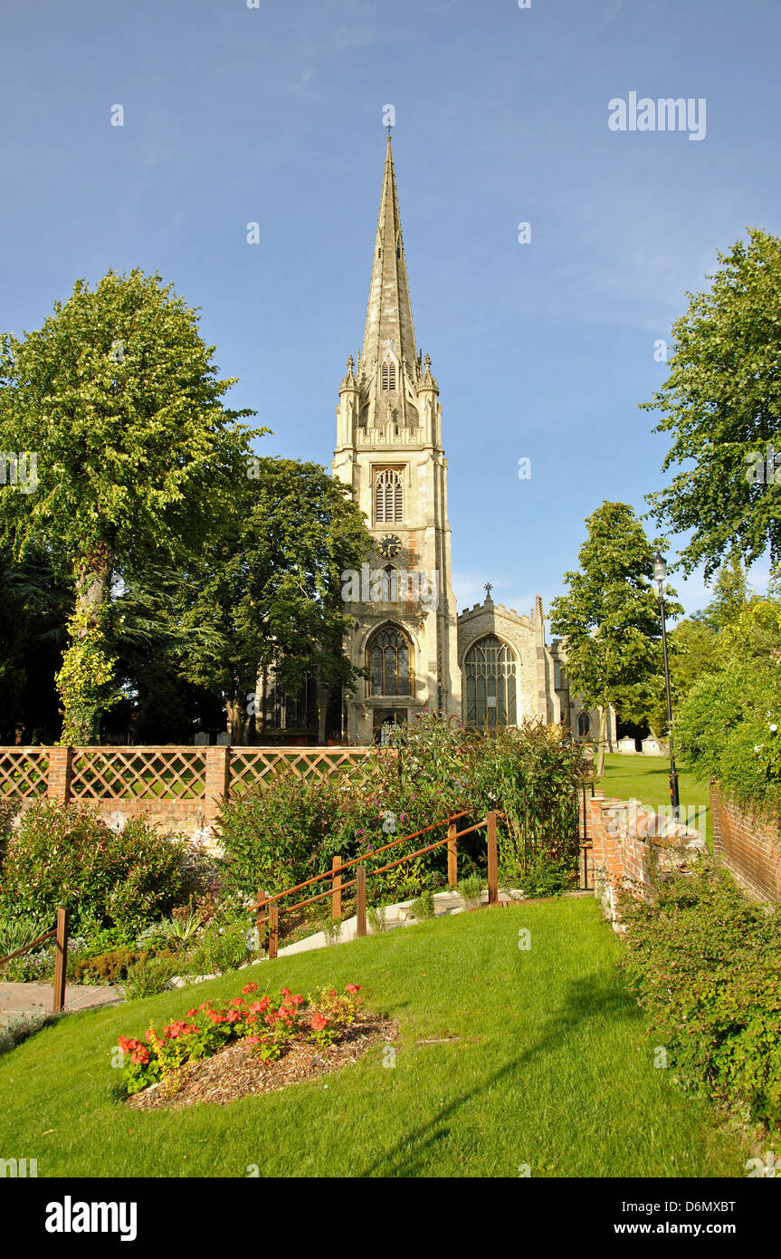 Église paroissiale de Sainte Marie la Vierge, Saffron Walden, Essex, Angleterre, Royaume-Uni Banque D'Images