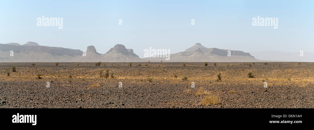 Vue panoramique sur les formations géologiques du Haut Atlas et Anti Atlas Mountains Banque D'Images