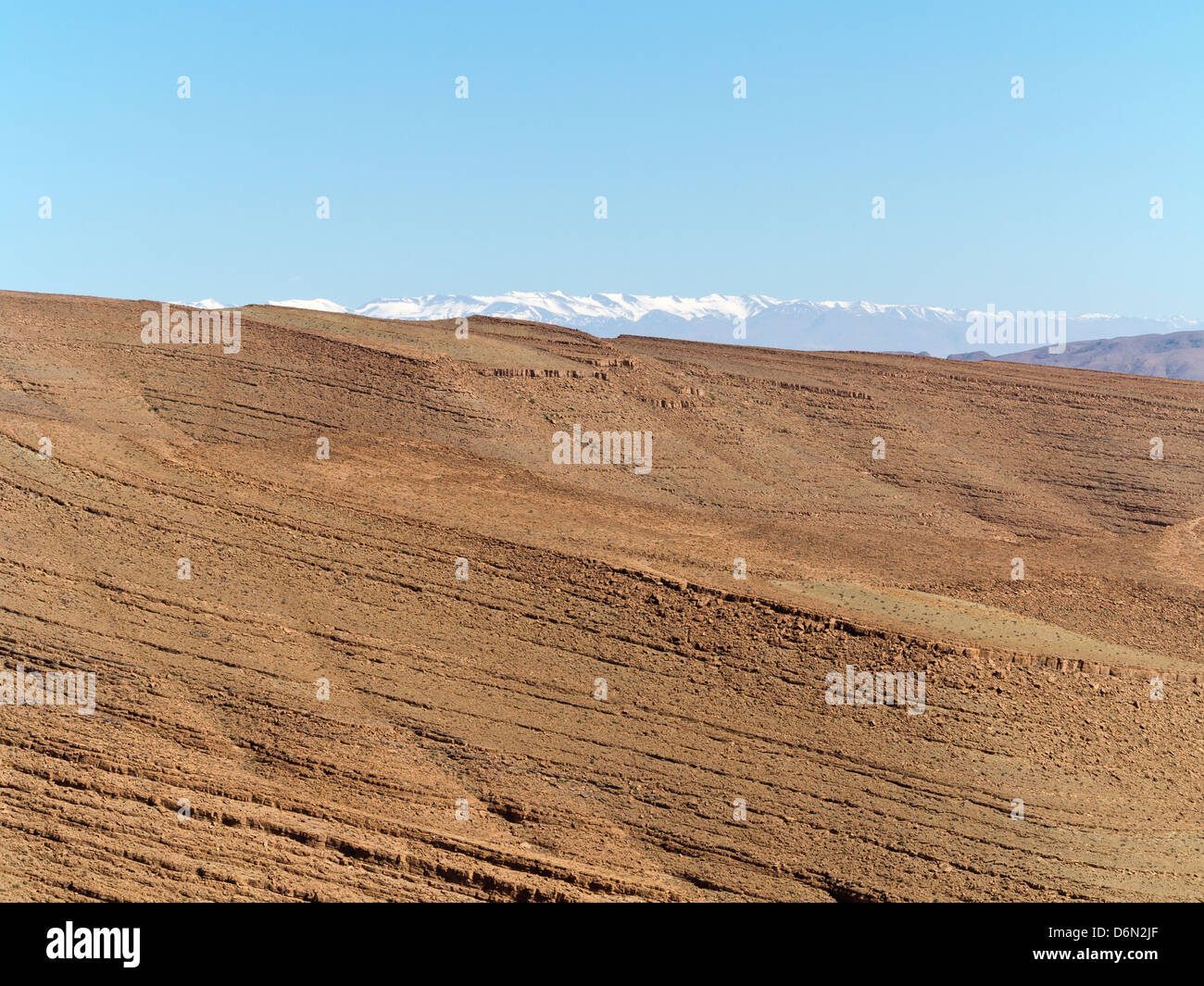 Vue panoramique sur les formations géologiques du Haut Atlas et Anti Atlas Mountains Banque D'Images