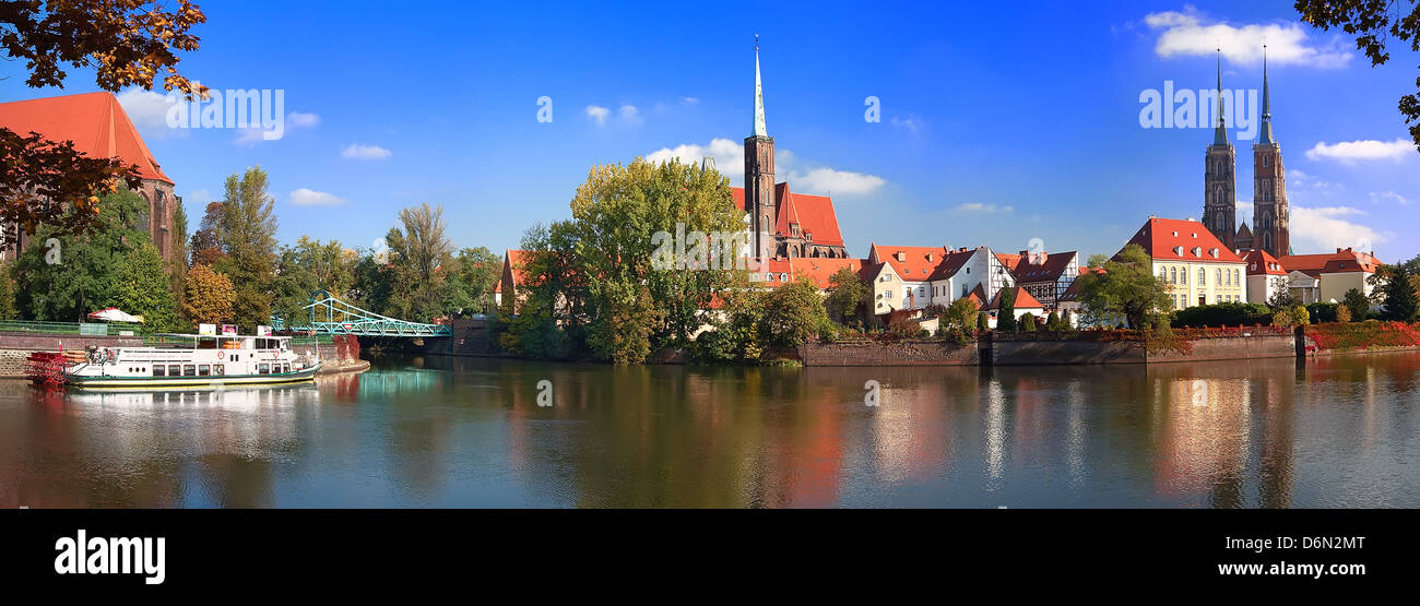 L'île de la cathédrale Wroclaw Banque D'Images