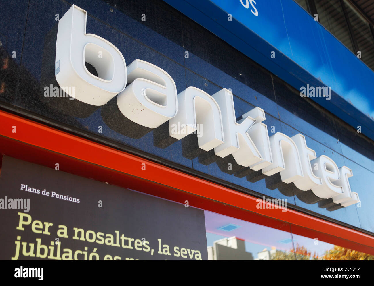 Barcelone, Espagne, la filiale bancaire de Bank Banque D'Images