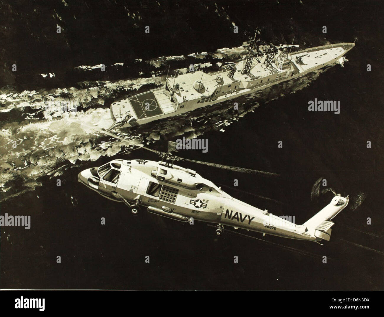 Le Sikorsky SH-60 Seahawk, équipé du système LAMS III, est un hélicoptère naval polyvalent utilisé principalement pour la guerre anti-sous-marine et les missions de recherche et sauvetage. C'est un atout clé dans l'aviation navale moderne. Banque D'Images
