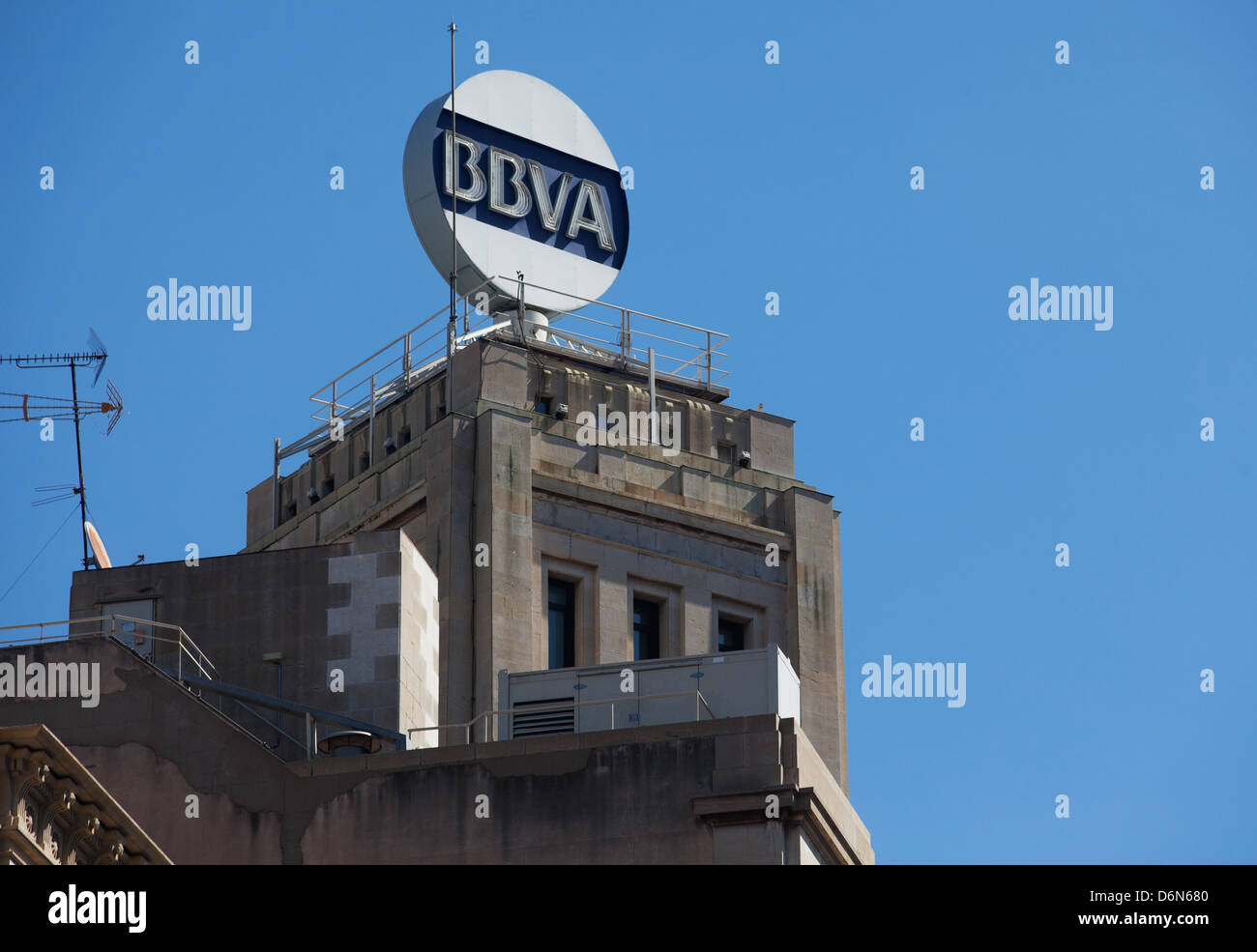 Barcelone, Espagne, filiale de BBVA Banco Bilbao Vizcaya Banque D'Images