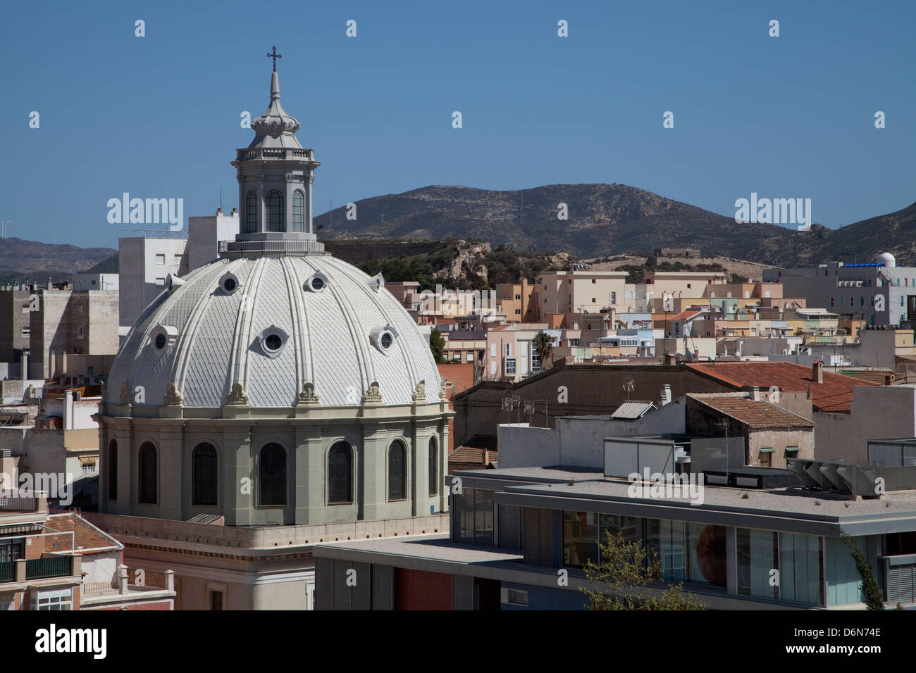 Le dôme de la Iglesia de la Caridad, Cartagena, Espagne Banque D'Images