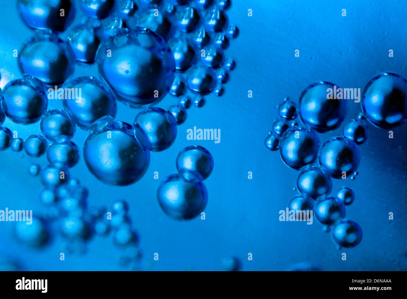 Séville, Espagne, des gros-plans de bulles d'air dans un gel pack Banque D'Images