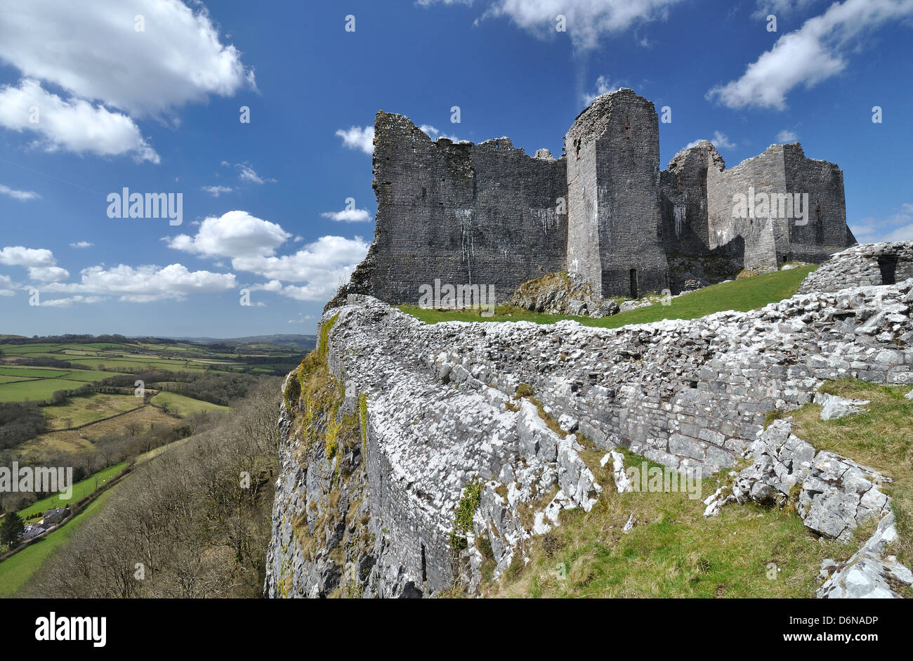 Carreg Cennen Castle, dans le sud du Pays de Galles Banque D'Images